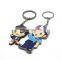 custom design 3d rubber pair keychains 3d custom shaped keychain