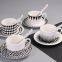 2018 new design ceramics factory european luxury cofffee cup with saucer