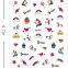 Butterfly nail art sticker adhesive nail color iris nail stickers mixed design applique butterfly nail stickers lady girl nail decoration
