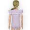 Girl Triple Pearl Sleeve Romper Baby Cotton Leotards Cotton Spandex Gymnastics Leotards