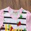 Baby Girl flower Outfit Toddler short sleeve tops + striped shorts 2PCS Set Summer Clothing for 1-6Y