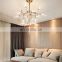 Gold color chandeliers pendant lights Acrylic Pendent led ceiling lamp