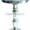 Aluminum tea coffee table with silverish finish