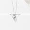 New Style S925 Sterling Silver Butterfly Necklace 18k Rose Gold Clavicle Necklace White Fritillaria Pendant