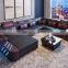 Modern Multi-functional living room leather sofas Sectional Sofa with LED light