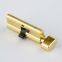 bright gold color oval shaped thumbturn single open euro profile brass lock cylinder