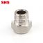 SNS BKC-V series stainless steel tube fittings pneumatic valve flat end exhaust muffler air silencer