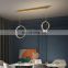 Nordic LED Chandelier Simple Mininalist Crystal Hanging Light Modern Lighting For Living Dinner Room Restaurant LED Pendant Lamp