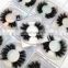 Wholesale colored 5d 3d mink Eyelashes Vendor Private Label Custom Eyelash Box Packaging 25mm Winged Fluffy False Eyelashes