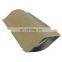 plain foil lined zipper stand up pouch food grade kraft paper bag with valve