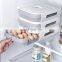 New Drawer Type Egg Storage Box Auto Scrolling Egg Storage Holder Egg Drawer for Refrigerator with Date Reminder