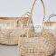 Hot Selling Durable Set of 3 Seagrass Baskets Decor Storage Basket With Long Handle Wholesale