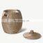 New Arrival Black & White Natural Seagrass Laundry Basket Customized Color Hot deals Seagrass Hamper