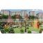 Indoor or outdoor Amusement park Equipment Stainless Steel Slide Combines PE Wooden Outdoor Playground