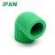 IFAN Hot Sale Green Plastic Fitting Plumbing Water Tube PPR Elbow Fittings