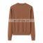 Wholesale Classic 100% Cashmere Women's Sweater High Quality round Neck Knitted Casual Style Button Decoration Front Logo Winter
