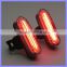 Blue Red LED Plastic Clip Collar 120LM Bicycle Front Light Warm Security Lamp