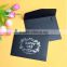 Elegant high quality paperboard pocket black envelope with silver foil hot stamping