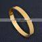 Novelty Gold-plated Stainless Steel Women's Cuff Bangle Jewelry Crystal Bracelet SMJ0062