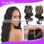 brazilian natural part silk base top closure 5x5 pieces