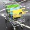 4pcs/Lot Grab Bag Washable Eco Friendly Reusable Large capacity Foldable Trolley Supermarket Shopping Bags That Clips To Cart