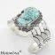 Free Shipping Marvelous Real Blue Turquoise Jewelry Handcraft 925 Sterling Silver Wide Bangle CUFF