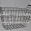 Kitchen Wire Mesh Storage Basket With Wooden Handle