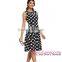 China Wholesale Black Polka Dot Bohemain Print Women Dresses