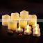 LED electronic flashing Colorful light plastic switch bougie with wax body for party wedding birthday