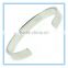 French & English Poesy Two Souls One Heart Stainless Steel Cuff Bracelet