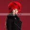 Hat Factory Womens Red Russian Fur Winter hat