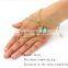 Bohemian Turquoise Bead Leaf Metal Finger Ring Multi Chain Hand Slave Bracelet