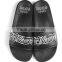 unsex SPA slippers embossed logo custom slide PU sandals