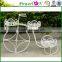 Antique white home decoration bike planter stand