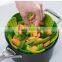 Nylon Collapsible Steamer Basket,Green and Dark green