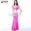 Wuchieal Spandex Belly Dance Costume With Bra Top and Wrap Fish Tail Skirt