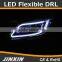 2*60cm Dual Flexible Soft Guide Car LED Strip Cool White DRL Amber Turn Signal Light