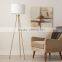 2017 hotel decorative wood floor lamp 3 legs with linen shade good for inn decor high end large floor lamp
