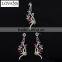 Wholesale Party Supplies Cheap Jewelry Set Silver Pendant And Earring SetTZ-0203