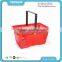 Single Handle Small Plastic Shopping Basket For Supermarket