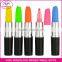 custom logo printing plastic multicolor highlighter pens set