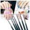 DIY Professional 7pcs/Set Polish Brush Set Nail Art Design painting Tool Pen Gel UV Nail Print Brush Kit
