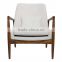 Hot Armrest Wood Design Dining Chair With Fabric Cushion