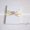 New Design Custom fashion New high quality wedding invitation silk boxes with brooch