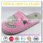 pink animal printing warm ladies flat slipper shoe from shuntian