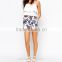 Printed sexy women wholesale price two pockets charming fascinating shorts