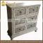 Distressed Finish Wooden Drawer Storage Cabinet