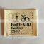 Fashionable silk screen printing logo cotton size label tags