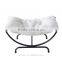 Pawhut 26" Black/White Modern Elevated Pet Swing Cat Bed