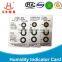 vacuum package humidity indicator card